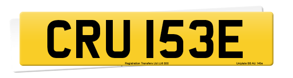 Registration number CRU 153E